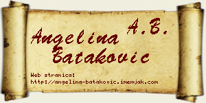 Angelina Bataković vizit kartica